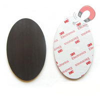 橢圓形磁膠 一面裱貼3M